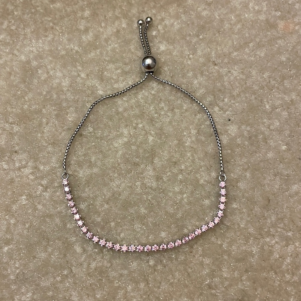 Pandora Pink Crystal Tie Bracelet